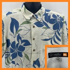 Quiksilver Waterman Collection Floral Shirt‎ Button Up Mens Medium